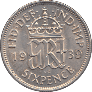 1939 SIXPENCE ( UNC ) - SIXPENCE - Cambridgeshire Coins