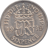 1939 SIXPENCE ( UNC ) - SIXPENCE - Cambridgeshire Coins