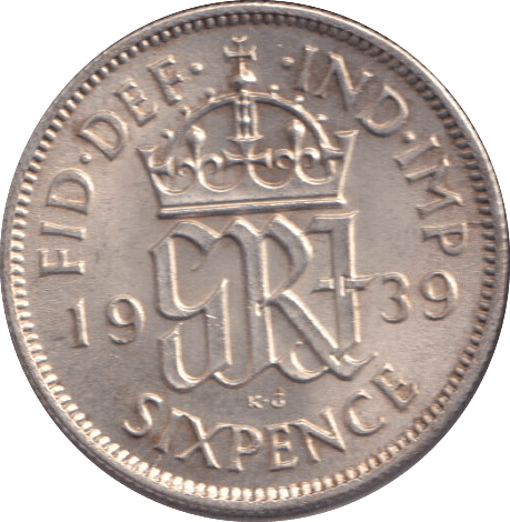 1939 SIXPENCE ( UNC ) - SIXPENCE - Cambridgeshire Coins
