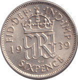 1939 SIXPENCE ( UNC ) - SIXPENCE - Cambridgeshire Coins