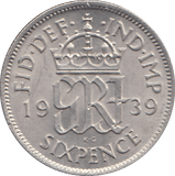 1939 SIXPENCE ( UNC ) - WORLD COINS - Cambridgeshire Coins