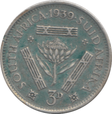 1939 SOUTH AFRICA THREEPENCE - WORLD COINS - Cambridgeshire Coins