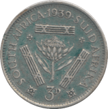 1939 SOUTH AFRICA THREEPENCE - WORLD COINS - Cambridgeshire Coins