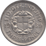 1939 THREEPENCE ( AUNC ) - THREEPENCE - Cambridgeshire Coins
