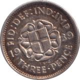 1939 THREEPENCE ( AUNC ) - Threepence - Cambridgeshire Coins