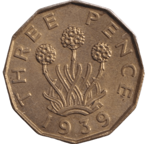 1939 THREEPENCE ( BU ) - THREEPENCE - Cambridgeshire Coins