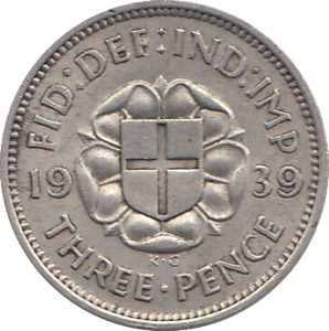 1939 THREEPENCE ( EF ) - WORLD COINS - Cambridgeshire Coins