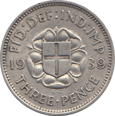 1939 THREEPENCE ( EF ) - WORLD COINS - Cambridgeshire Coins