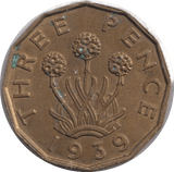 1939 THREEPENCE ( UNC ) - THREEPENCE - Cambridgeshire Coins