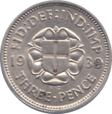 1939 THREEPENCE ( UNC ) - THREEPENCE - Cambridgeshire Coins