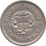 1939 THREEPENCE ( VF ) - THREEPENCE - Cambridgeshire Coins