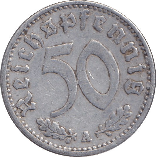 1940 50 PFENNIG GERMANY - WORLD COINS - Cambridgeshire Coins