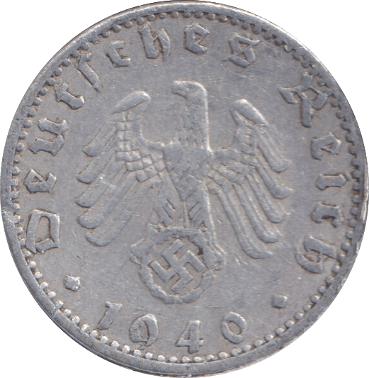 1940 50 PFENNIG GERMANY - WORLD COINS - Cambridgeshire Coins