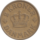 1940 DANISH 2 KRONER - Silver Proof - Cambridgeshire Coins