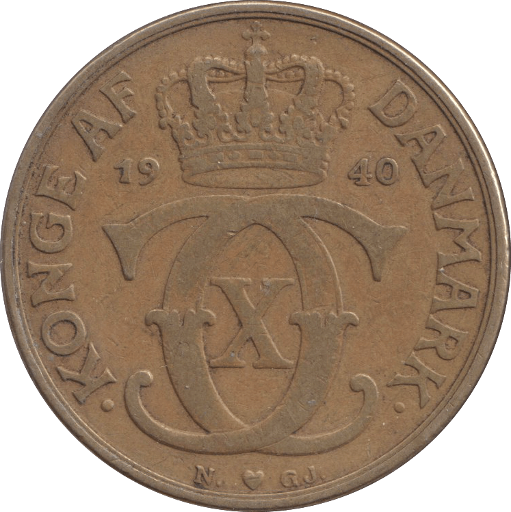 1940 DANISH 2 KRONER - Silver Proof - Cambridgeshire Coins
