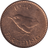1940 FARTHING (AUNC) 2 - FARTHING - Cambridgeshire Coins