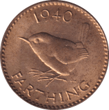 1940 FARTHING (AUNC) 4 - FARTHING - Cambridgeshire Coins