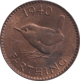 1940 FARTHING ( AUNC ) - FARTHING - Cambridgeshire Coins
