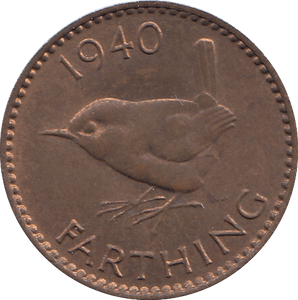 1940 FARTHING ( UNC ) - FARTHING - Cambridgeshire Coins