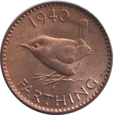 1940 FARTHING ( UNC ) - FARTHING - Cambridgeshire Coins