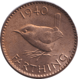 1940 FARTHING ( UNC ) - FARTHING - Cambridgeshire Coins