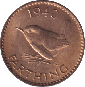 1940 FARTHING (UNC) - FARTHING - Cambridgeshire Coins