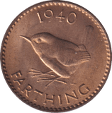 1940 FARTHING (UNC) - FARTHING - Cambridgeshire Coins