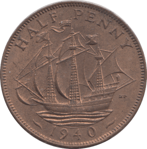 1940 HALF PENNY ( UNC ) - HALFPENNY - Cambridgeshire Coins