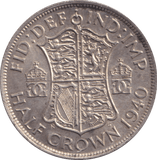 1940 HALFCROWN ( AUNC ) - HALFCROWN - Cambridgeshire Coins