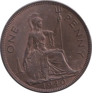 1940 PENNY ( AUNC ) 1 - PENNY - Cambridgeshire Coins