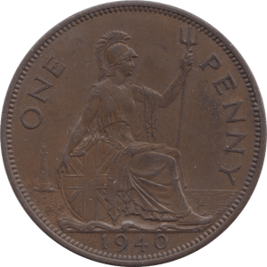 1940 PENNY BRITANNIA ( AUNC ) - PENNY - Cambridgeshire Coins