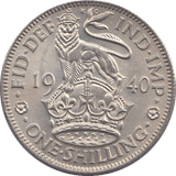 1940 SHILLING ( UNC ) ENGLAND - Shilling - Cambridgeshire Coins