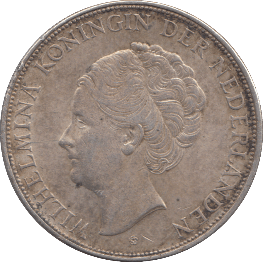 1940 SILVER 2 1/2 GULDEN NETHERLANDS - SILVER WORLD COINS - Cambridgeshire Coins