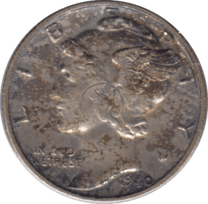 1940 SILVER DIME USA - SILVER WORLD COINS - Cambridgeshire Coins