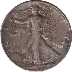 1940 SILVER HALF DOLLAR USA - SILVER WORLD COINS - Cambridgeshire Coins