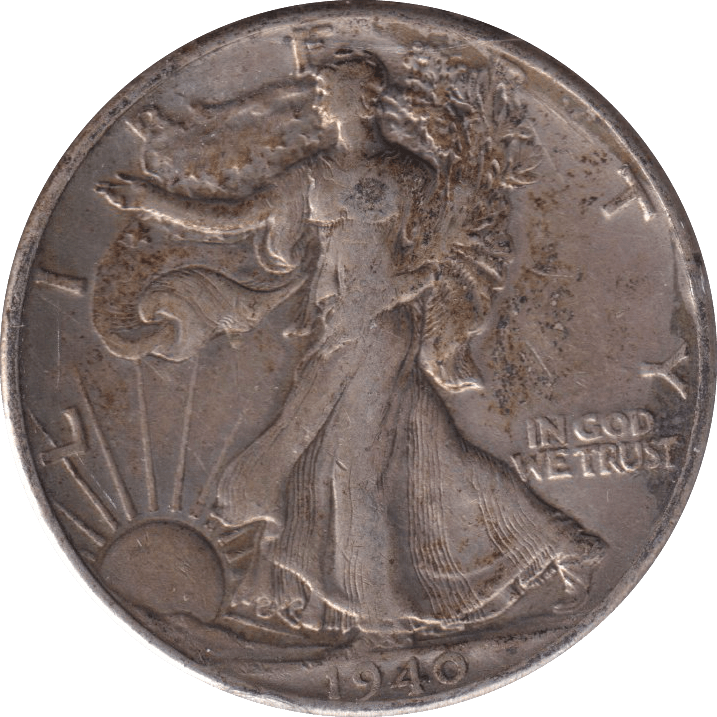 1940 SILVER HALF DOLLAR USA - SILVER WORLD COINS - Cambridgeshire Coins