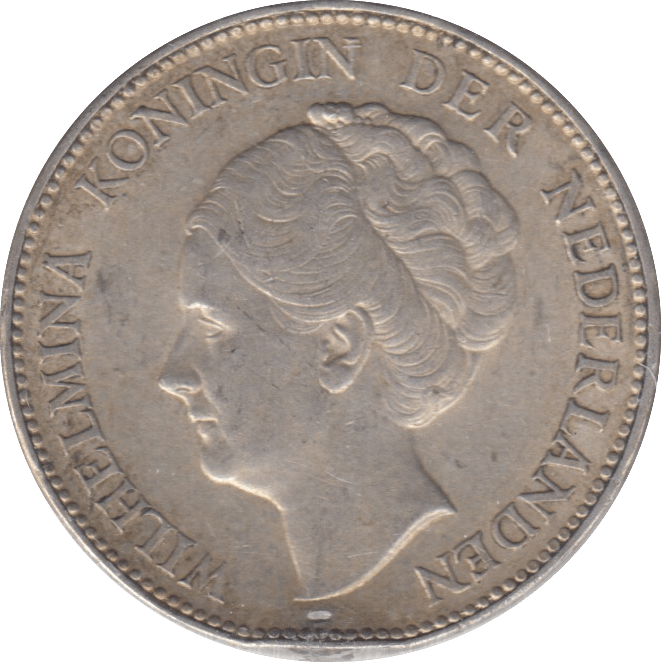 1940 SILVER NETHERLANDS ONE GULDEN - SILVER WORLD COINS - Cambridgeshire Coins