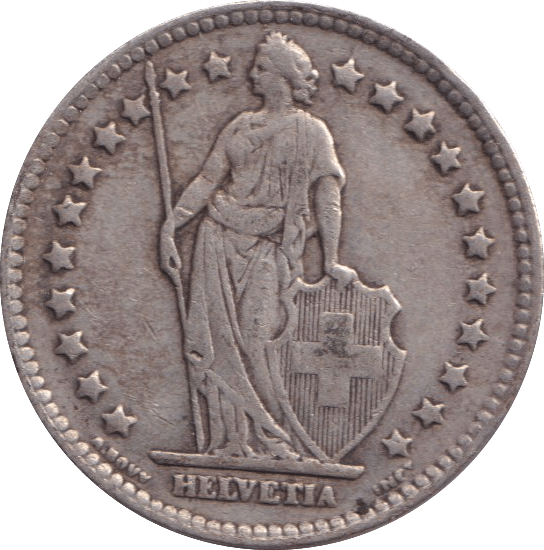 1940 SILVER ONE FRANC SWITZERLAND - SILVER WORLD COINS - Cambridgeshire Coins