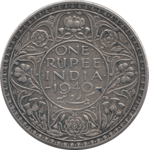1940 SILVER ONE RUPEE INDIA - SILVER WORLD COINS - Cambridgeshire Coins