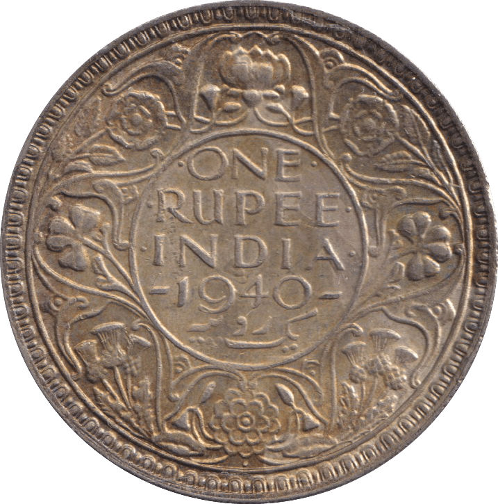 1940 SILVER ONE RUPEE INDIA - SILVER WORLD COINS - Cambridgeshire Coins