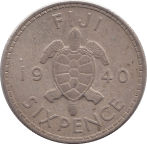 1940 SILVER SIXPENCE FIJI - SILVER WORLD COINS - Cambridgeshire Coins