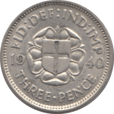 1940 SILVER THREEPENCE ( EF ) - Threepence - Cambridgeshire Coins