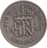 1940 SIXPENCE ( FINE ) - SIXPENCE - Cambridgeshire Coins