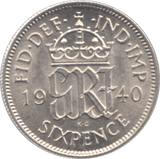 1940 SIXPENCE ( UNC ) - Sixpence - Cambridgeshire Coins