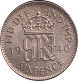 1940 SIXPENCE ( UNC ) - SIXPENCE - Cambridgeshire Coins