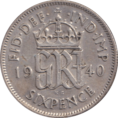 1940 SIXPENCE ( VF ) - SIXPENCE - Cambridgeshire Coins
