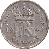 1940 SIXPENCE ( VF ) - SIXPENCE - Cambridgeshire Coins