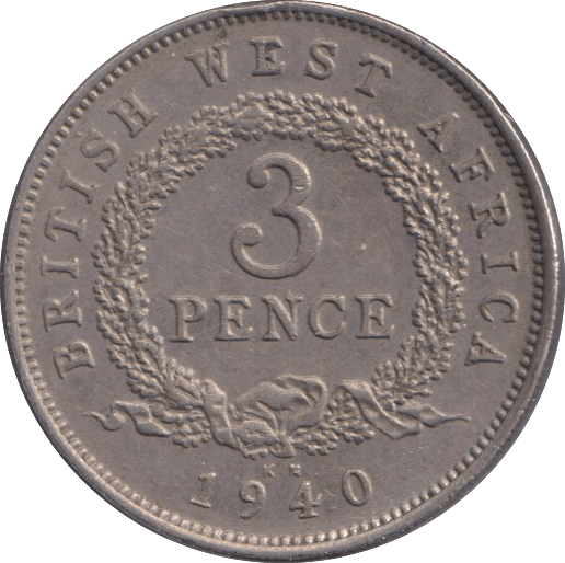 1940 THREEPENCE BRITISH WEST AFRICA - WORLD COINS - Cambridgeshire Coins