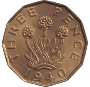 1940 THREEPENCE ( BU ) - THREEPENCE - Cambridgeshire Coins