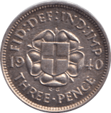 1940 THREEPENCE ( BU ) - THREEPENCE - Cambridgeshire Coins